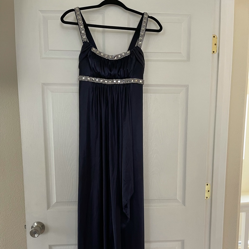 Navy city studio maxi dress straps